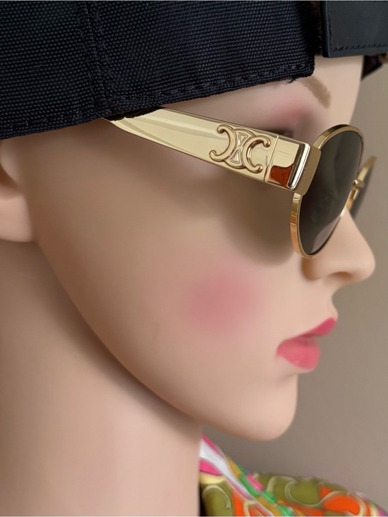 Celine Accessories - Celine Triomphe Metal Oval 01 Sunglasses